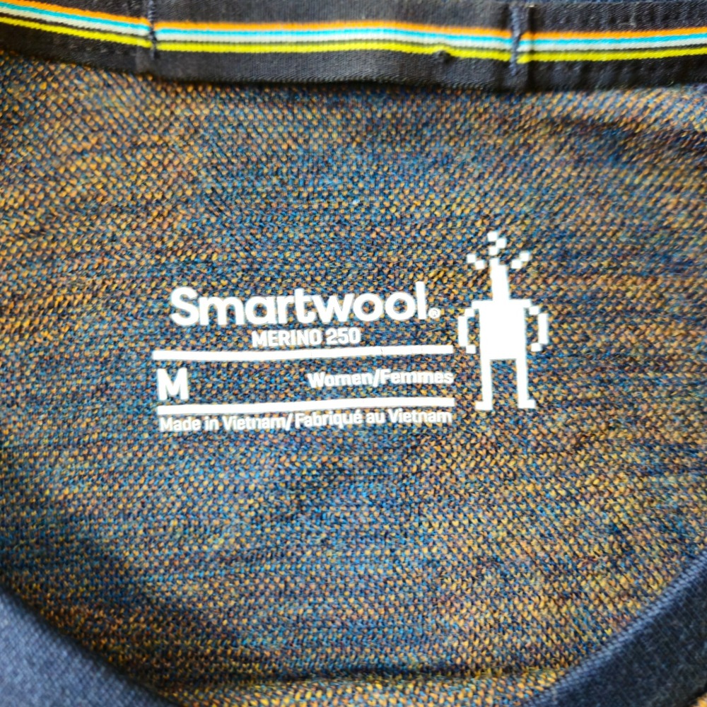 Smartwool Merino 250 Base Layer M Navy Palm Merino Wool Outdoors Hiking Granola - Picture 4 of 10